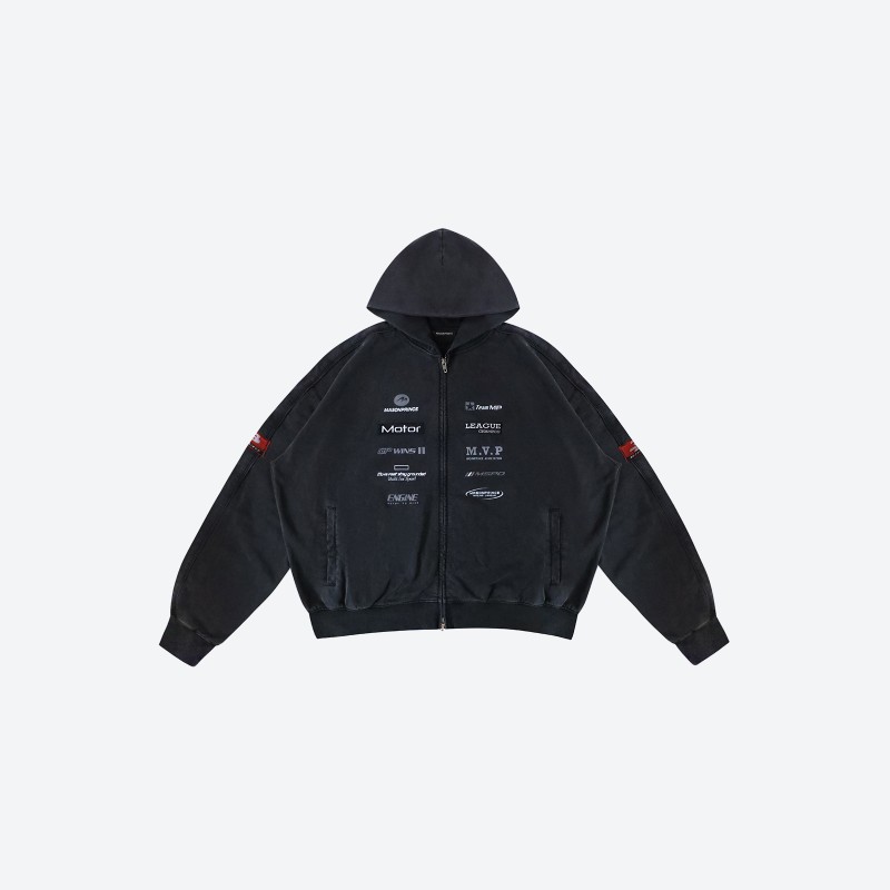 Racing Zip-Up Hoodie